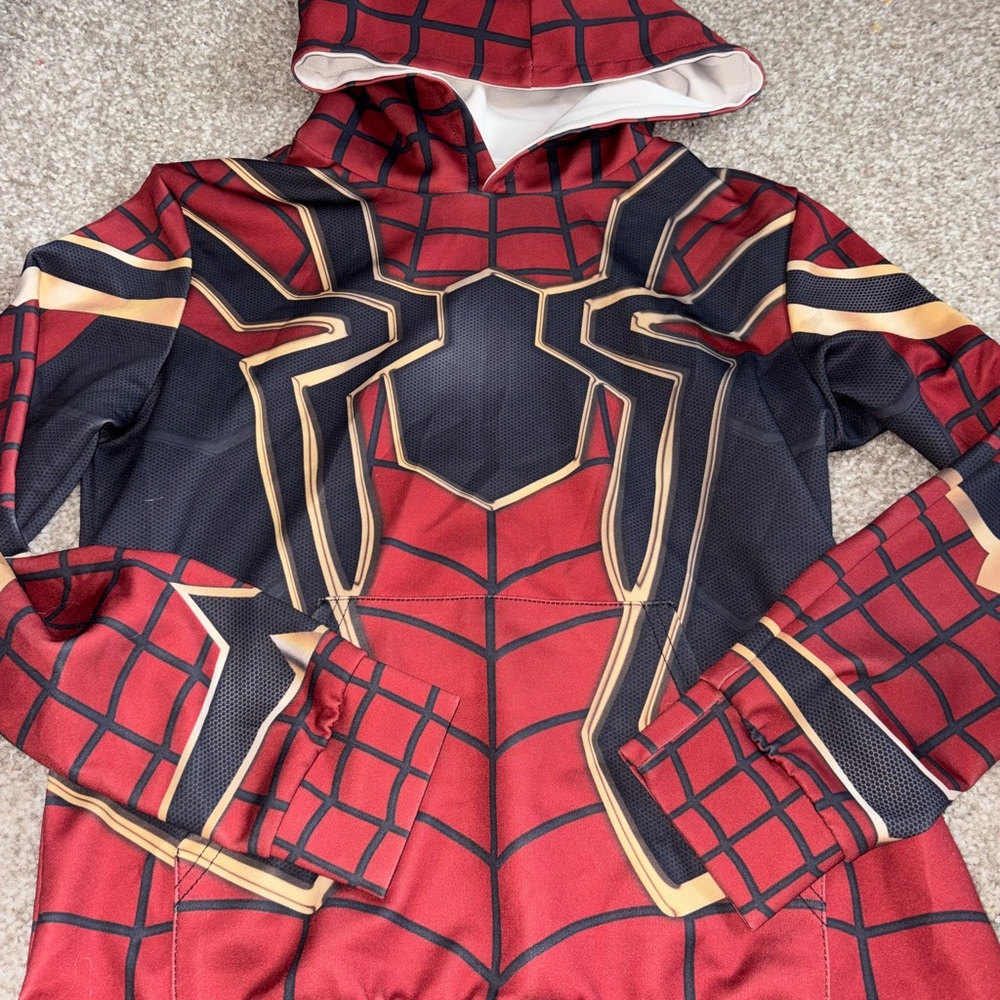 Kids Superhero hoodie- Red and Black